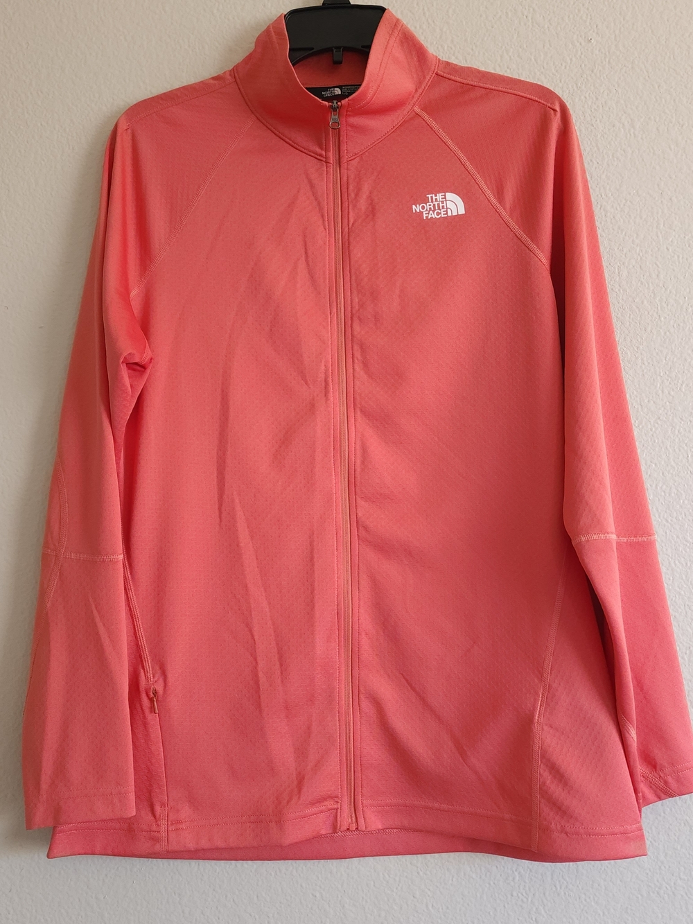 The North Face Women's Large Coral Salmon FlashDry Athletic Full Zip Jacket